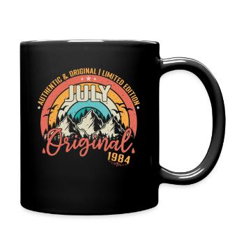 Juli 1984 Juli Jubiläum 1984 Juli - Tasse einfarbig - Schwarz - Rechts