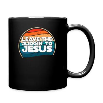 Laissez le jugement à Jésus - Mug uni - noir - Droite