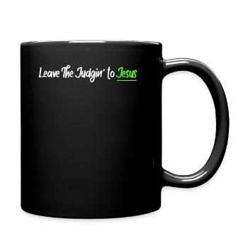 Überlassen Sie das Urteil Jesus - Tasse einfarbig - Schwarz - Rechts