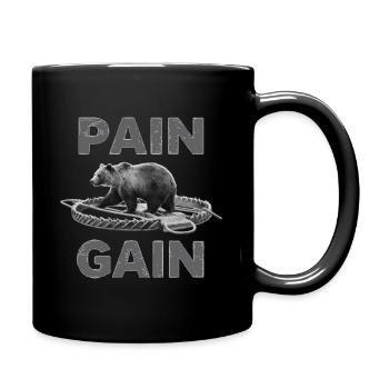 MARCHER SUR LES PIÈGES À OURS, GAIN DE DOULEUR - Mug uni - noir - Droite