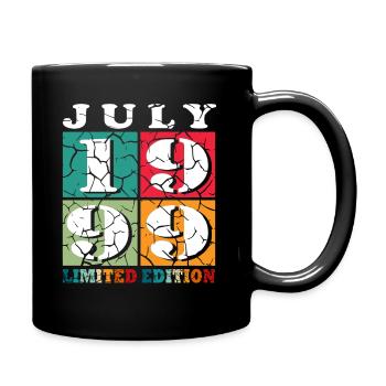 Juli 1999 Geburtstagsgeschenk Juli 1999 Jahrgang - Tasse einfarbig - Schwarz - Rechts