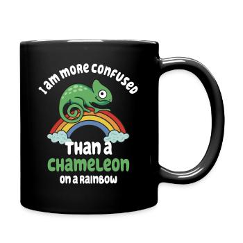 I'm more confused than a chameleon - Full Colour Mug - black - Right