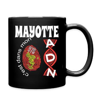 idee cadeau design graphique carte de Mayotte 976 - Mug uni - noir - Droite