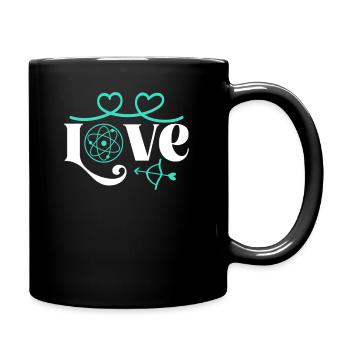 LOVE Physics, Biology, Chemistry Natural Sciences - Full Colour Mug - black - Right