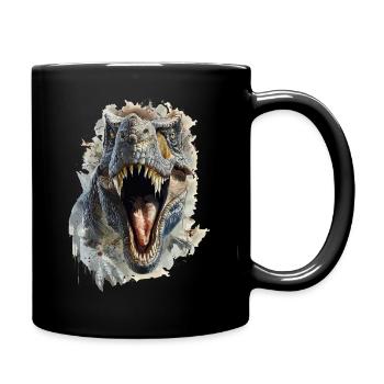 T-Rex Tyrannosaurus Rex Dino Dinosaur - Full Colour Mug - black - Right