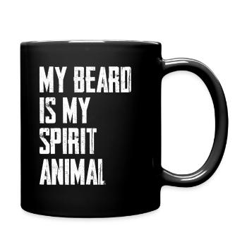 Ma barbe est mon animal spirituel - Mug uni - noir - Droite