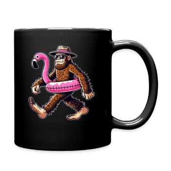 Pool Party Swimming Pool Bathing Holiday Outdoor Pool Bigfoot - Full Colour Mug - black - Right