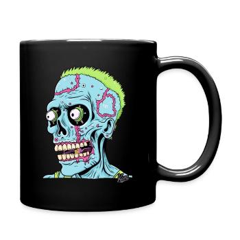 Crâne Punk Zombie Stupide Fou - Mug uni - noir - Droite