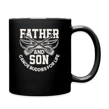Father Son Canoe Life - Full Colour Mug - black - Right
