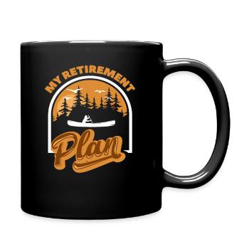 Mon régime de retraite en canot - Mug uni - noir - Droite