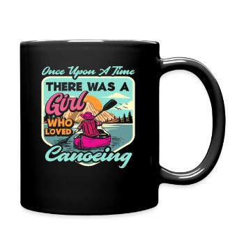 Girl That Canoe Loves Canoe - Full Colour Mug - black - Right