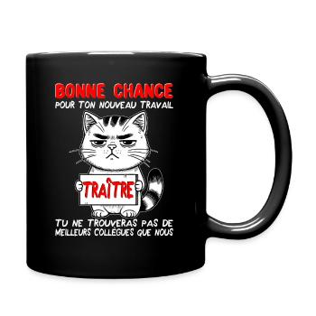 Départ collègue travail nouvel emploi bonne chance - Mug uni - noir - Droite