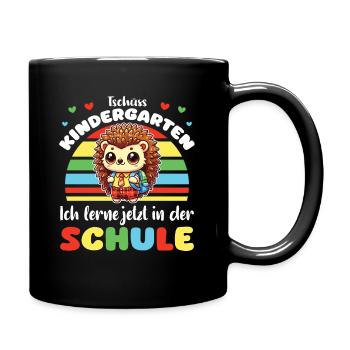 Bye bye kindergarten, I'm learning at school - Full Colour Mug - black - Right