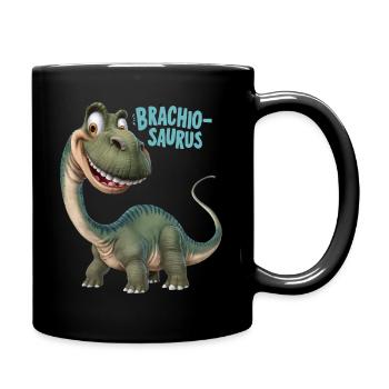 DINOSAURIER, BRACHIO SAURUS - Tasse einfarbig - Schwarz - Rechts