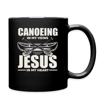 Canoe Jesus Christian Christians - Full Colour Mug - black - Right