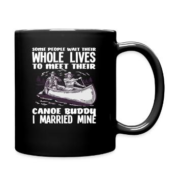 Canoe Man Woman Love - Full Colour Mug - black - Right
