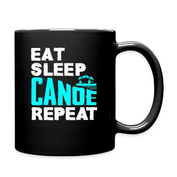 Manger un canot de couchage - Mug uni - noir - Droite