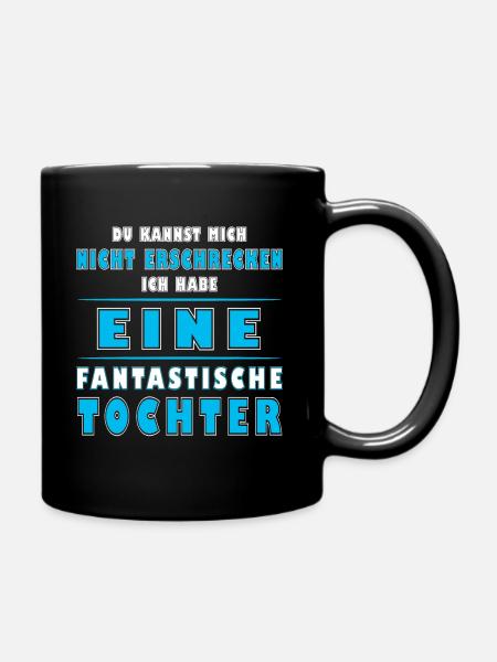 GLÜCKLICHER VATER EINER TOCHTER - Tasse einfarbig - Schwarz