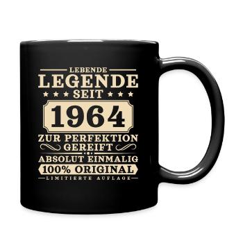 Legende seit 1964 Jahrgang 60. Geburtstag - Tasse einfarbig - Schwarz - Rechts