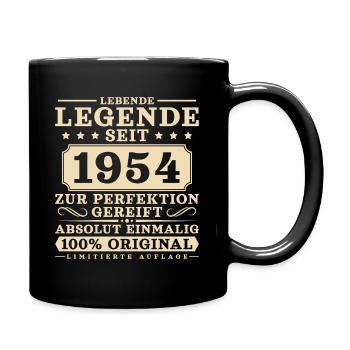 Legende seit 1954 Jahrgang 70. Geburtstag - Tasse einfarbig - Schwarz - Rechts