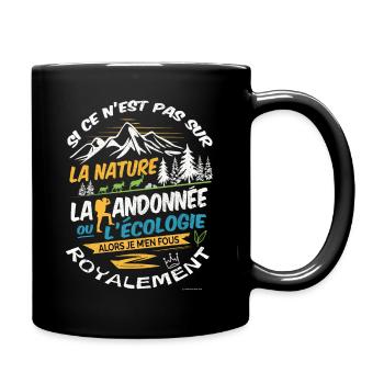 Randonneur - Nature Randonnée ou Écologie - Mug uni - noir - Droite