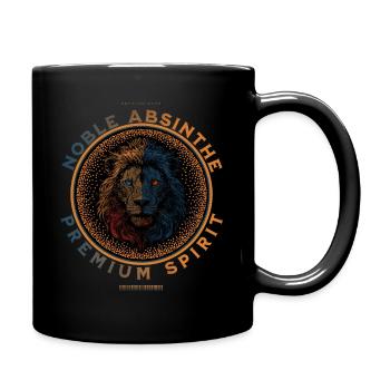 Noble Absinthe Premium Spirit Löwen Kunst Design - Tasse einfarbig - Schwarz - Rechts