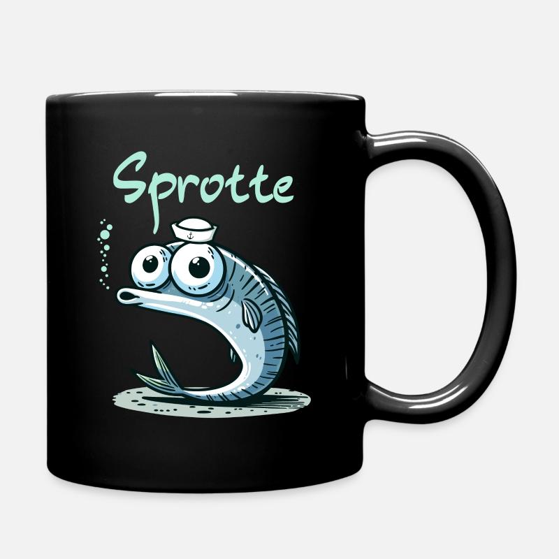 Hambourg Kiel Sprotte Mer du Nord Poisson Drôle - Mug uni - noir