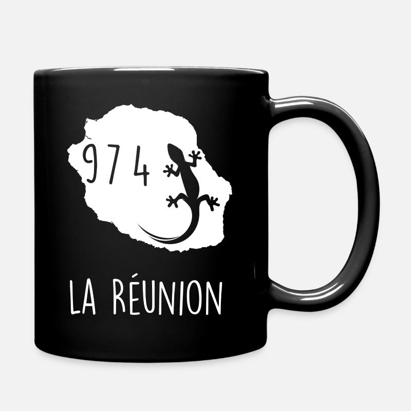 Ile De La Reunion 974 Margouillat Tropical Tatoo - Mug uni - noir