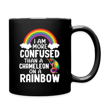 I'm more confused than a chameleon - Full Colour Mug - black - Right