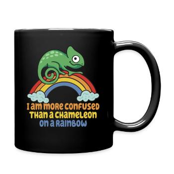 I'm more confused than a chameleon - Full Colour Mug - black - Right