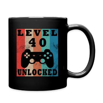 40e anniversaire Gamer Gamer Niveau 40 débloqué - Mug uni - noir - Droite