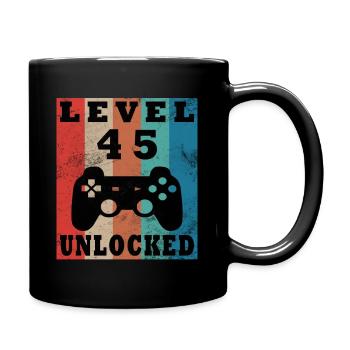 45e anniversaire Gamer Niveau 45 débloqué - Mug uni - noir - Droite