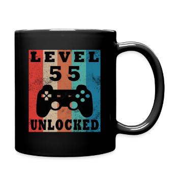 55e anniversaire Gamer Niveau 55 débloqué - Mug uni - noir - Droite