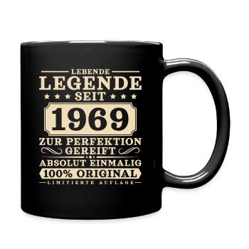 Legende seit 1969 Jahrgang 55. Geburtstag - Tasse einfarbig - Schwarz - Rechts