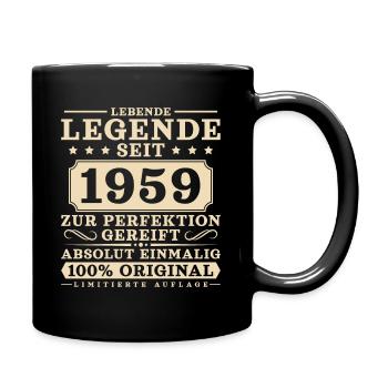 Legende seit 1959 Jahrgang 65. Geburtstag - Tasse einfarbig - Schwarz - Rechts