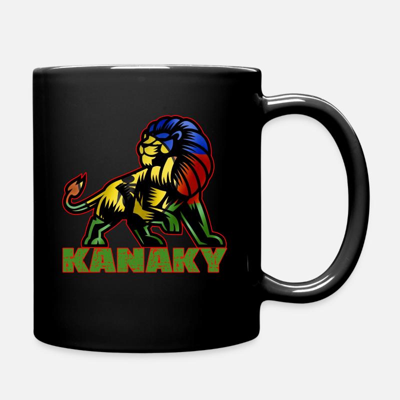 Lion Kanaky Drapeau Nouvelle Calédonie Forte - Mug uni - noir