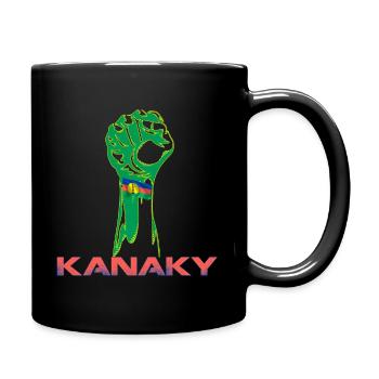 Kanaky New Caledonia Flag Fist Raised - Full Colour Mug - black - Right