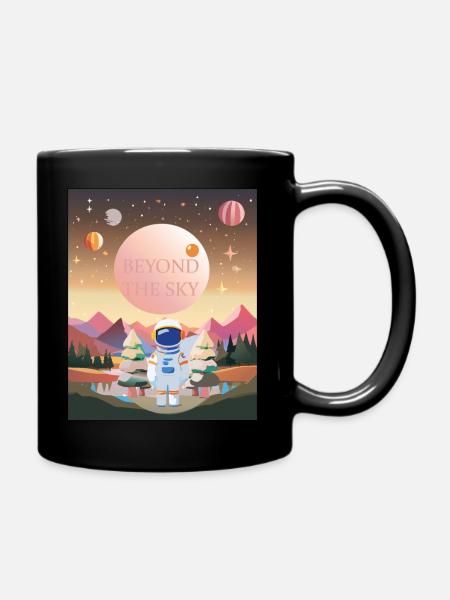 Jenseits des Himmels - Tasse einfarbig - Schwarz