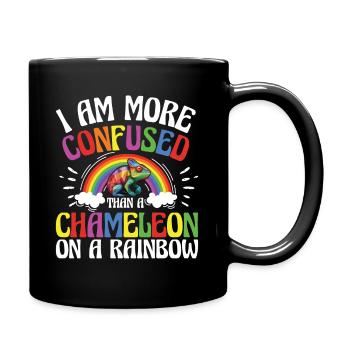 I'm more confused than a chameleon - Full Colour Mug - black - Right