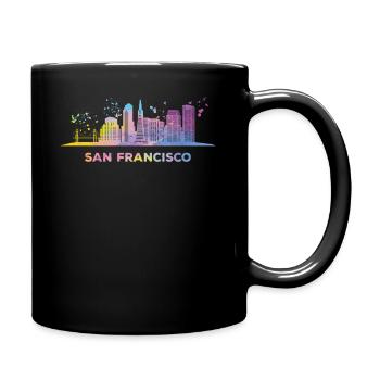 Skyline de San Franciscain San Francisco - Mug uni - noir - Droite