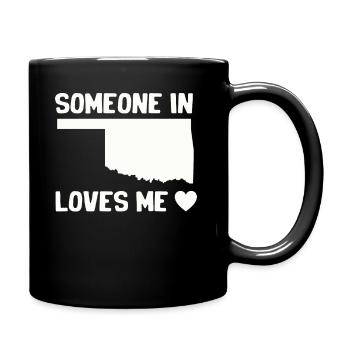 Someone In Oklahoma Loves Me - Full Colour Mug - black - Right