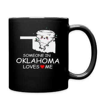 Someone In Oklahoma Loves Me - Full Colour Mug - black - Right