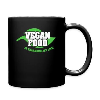 Vegan Food Is Balancing My Life - Full Colour Mug - black - Right