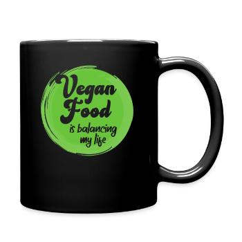 Vegan Food Is Balancing My Life - Full Colour Mug - black - Right