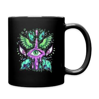 Watching Eye - Tasse einfarbig - Schwarz - Rechts