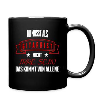 Jugendliche Anfänger und Erwachsene lernen Gitarre - Tasse einfarbig - Schwarz - Rechts