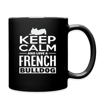 Amour du bouledogue français - Mug uni - noir - Droite