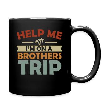 Geschwister Ich Bin Auf Einer Brüderreise - Tasse einfarbig - Schwarz - Rechts