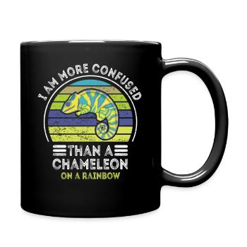 I'm more confused than a chameleon - Full Colour Mug - black - Right