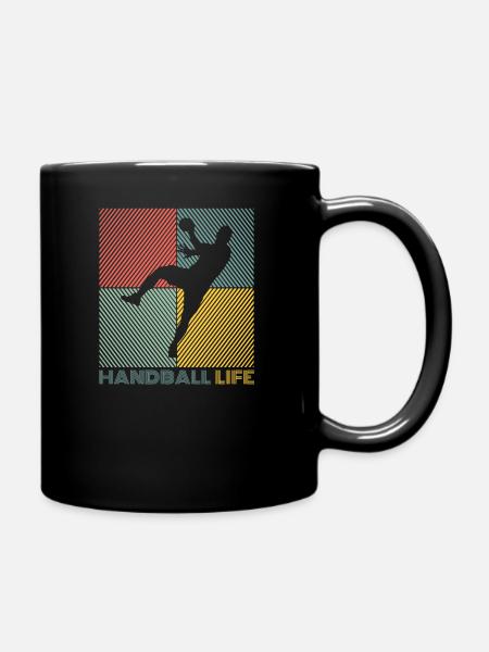 Handball Joueur Handball Ball, Handball Handball - Mug uni - noir
